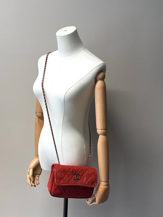 Chanel Mini Bag Wildleder - Second Hand - BONVOYAGELOUIS