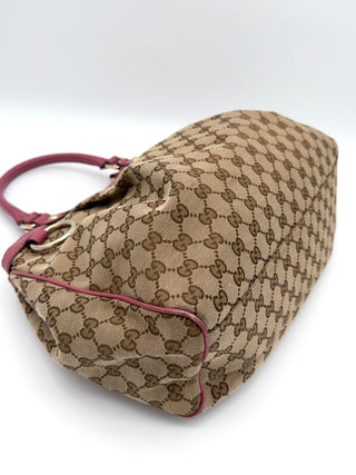 Gucci Sukey Pink Canvas Tasche - Second Hand - BONVOYAGELOUIS