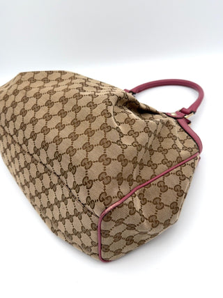 Gucci Sukey Pink Canvas Tasche - Second Hand - BONVOYAGELOUIS