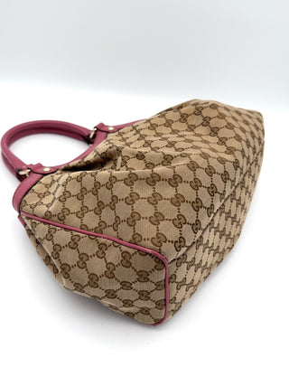 Gucci Sukey Pink Canvas Tasche - Second Hand - BONVOYAGELOUIS