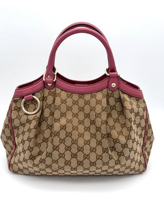 Gucci Sukey Pink Canvas Tasche - Second Hand - BONVOYAGELOUIS