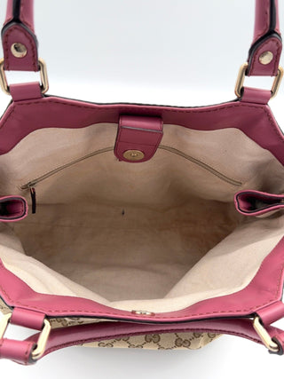 Gucci Sukey Pink Canvas Tasche - Second Hand - BONVOYAGELOUIS