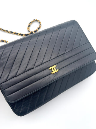 Chanel Singel Flap Tasche schwarz