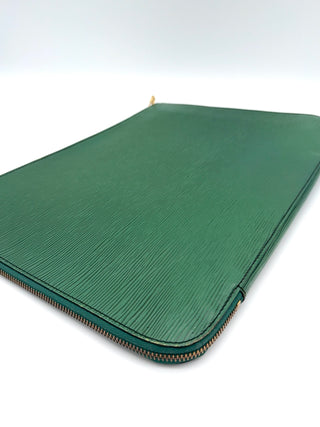 Louis Vuitton Laptop Tasche Epi Leder grün