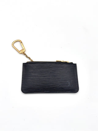Louis Vuitton Key Pouch Epi Leder schwarz