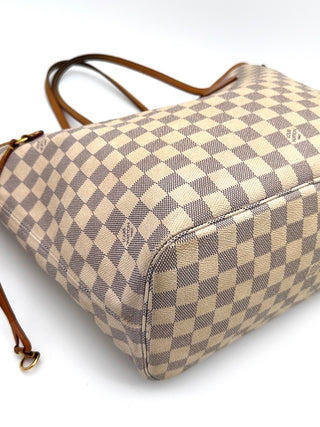 Louis Vuitton Neverfull MM Damier Azur Ecke