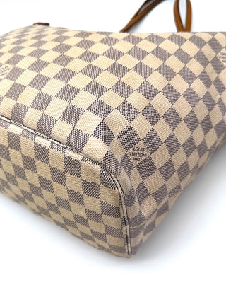 Louis Vuitton Neverfull MM Damier Azur Ecke