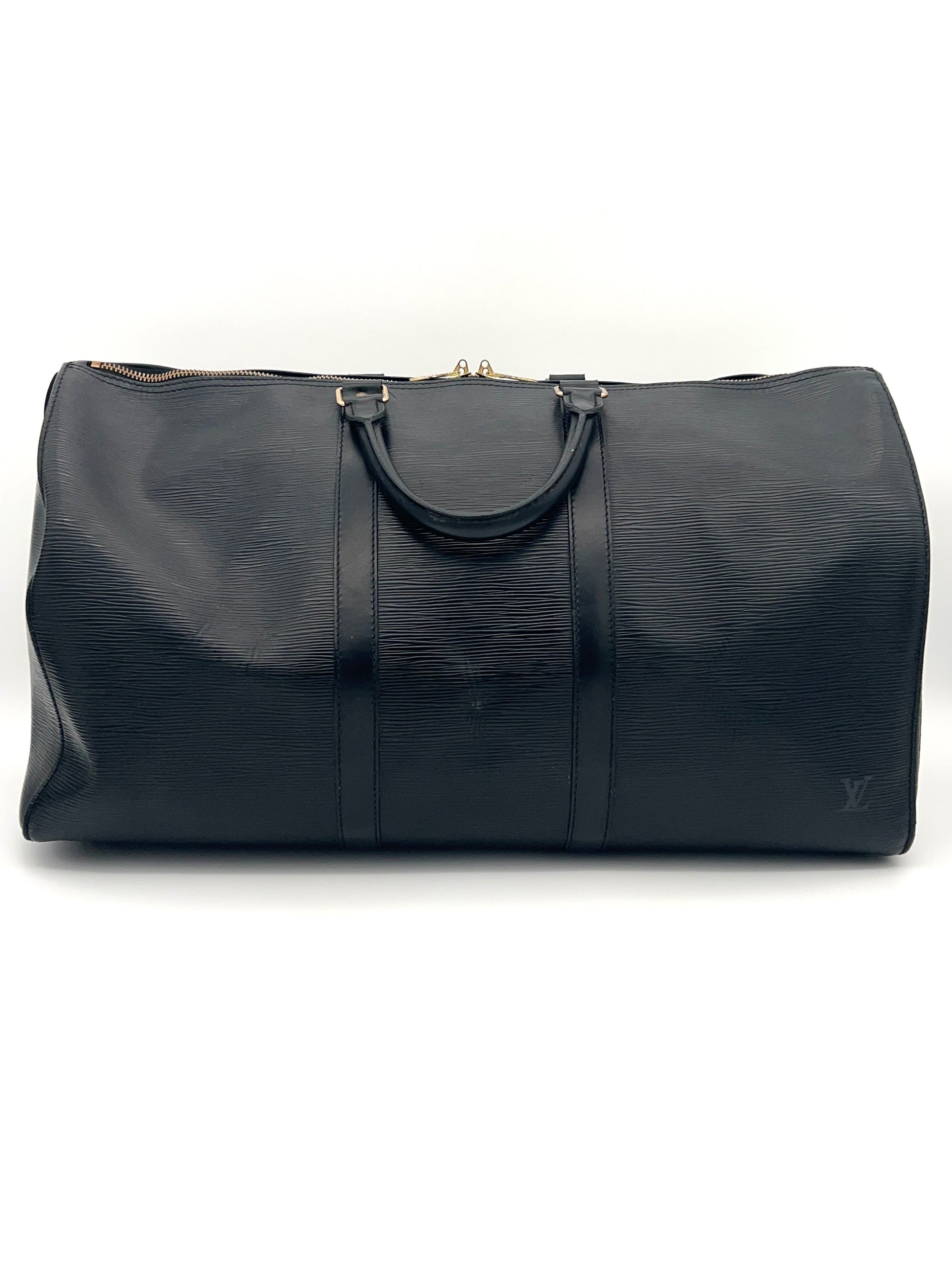 Shop for Louis Vuitton Black Epi Leather Keepall 55 cm Duffle Bag Luggage -  Shipped from USA