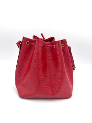 Louis Vuitton Sac Noé Petit Epi Leder rot