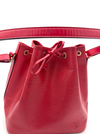 Louis Vuitton Sac Noé Petit Epi Leder rot