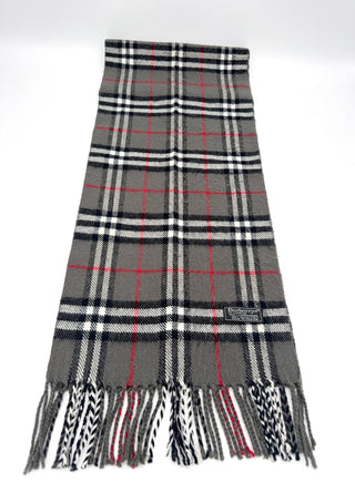 Burberry Schal Lammwolle grau - Second Hand - BONVOYAGELOUIS