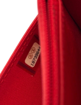 Chanel Wallet on Chain WOC Lammleder rot - Second Hand - BONVOYAGELOUIS