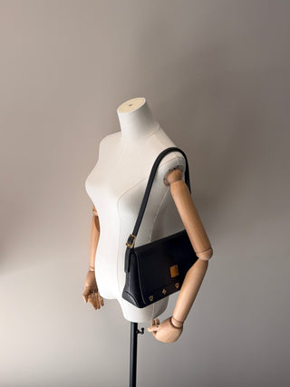 MCM Schultertasche schwarz - Handtasche- Second Hand - BONVOYAGELOUIS
