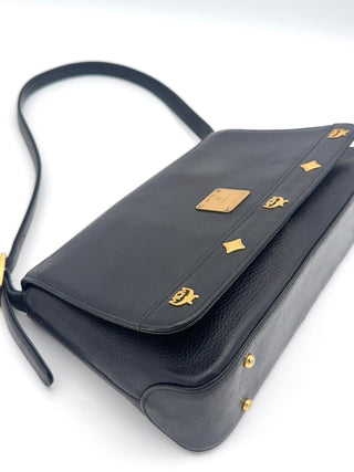 MCM Schultertasche schwarz - Handtasche- Second Hand - BONVOYAGELOUIS
