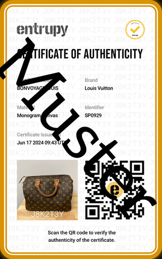 Certificate of Authenticity from entrupy