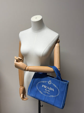 Prada Canapa small blau - Second Hand - BONVOYAGELOUIS