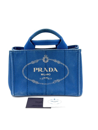 Prada Canapa small blau - Second Hand - BONVOYAGELOUIS