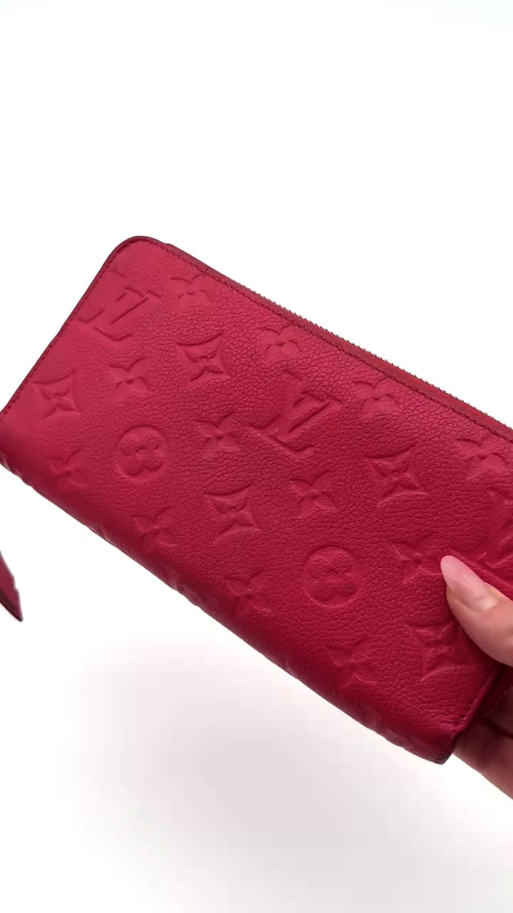 Louis Vuitton Portemonnaie Zippe Empreinte Leder Video