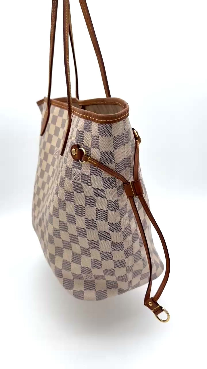 Louis Vuitton Neverfull MM Damier Azur Video