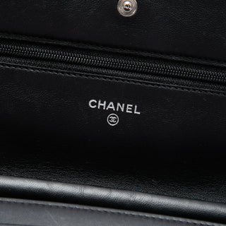 Chanel Camellia Embossed Wallet on Chain