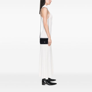 Chanel Camellia Embossed Wallet on Chain
